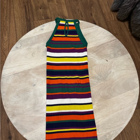 Forever 21 Colorful Striped Midi Sweater Dress - Picture 4 of 7